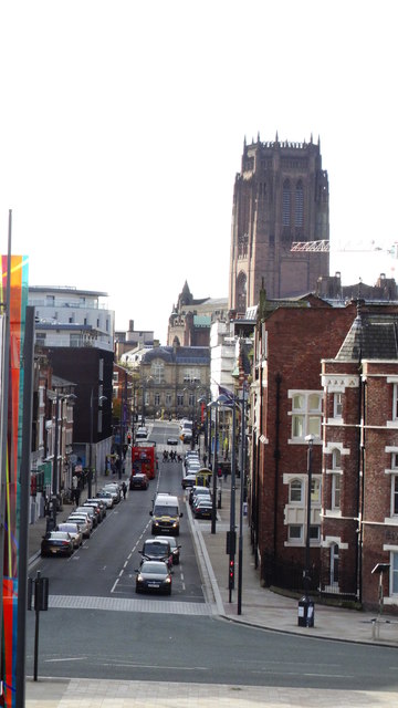View along Hope St from Liverpool Metropolitan Cathedral