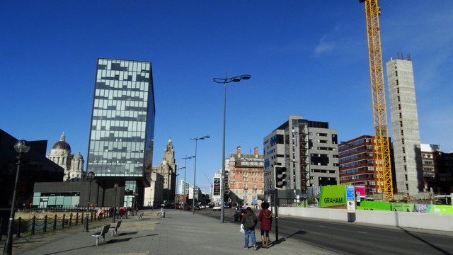 Liverpool - view N along Strand St