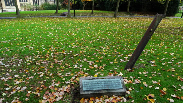 Tramway Rail Monument, St Mary Redcliffe Church, Bristol