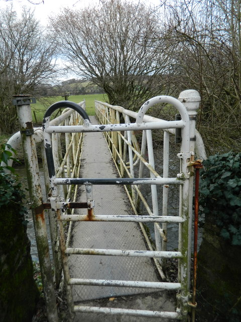 Gated footbridge over the River Onny, Craven Arms