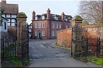 SO7137 : Entrance gates to Ledbury church by Philip Halling
