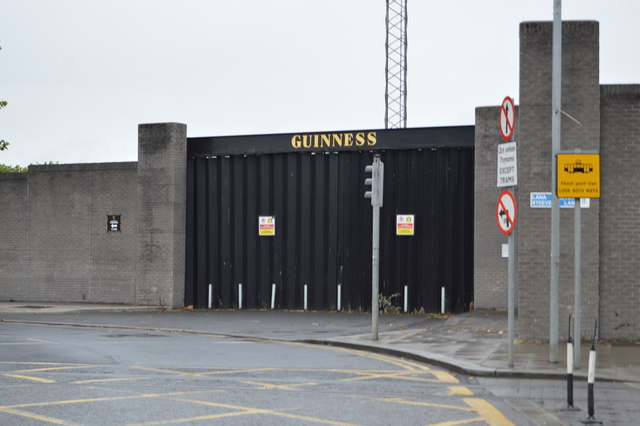 A gate to the Guinness Brewery