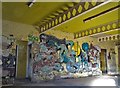 Interior of an abandoned sports pavilion at Dore