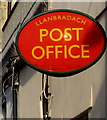 Old-style Llanbradach Post Office name sign