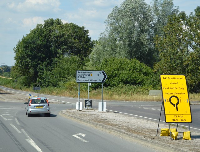 B2244 / A21 junction