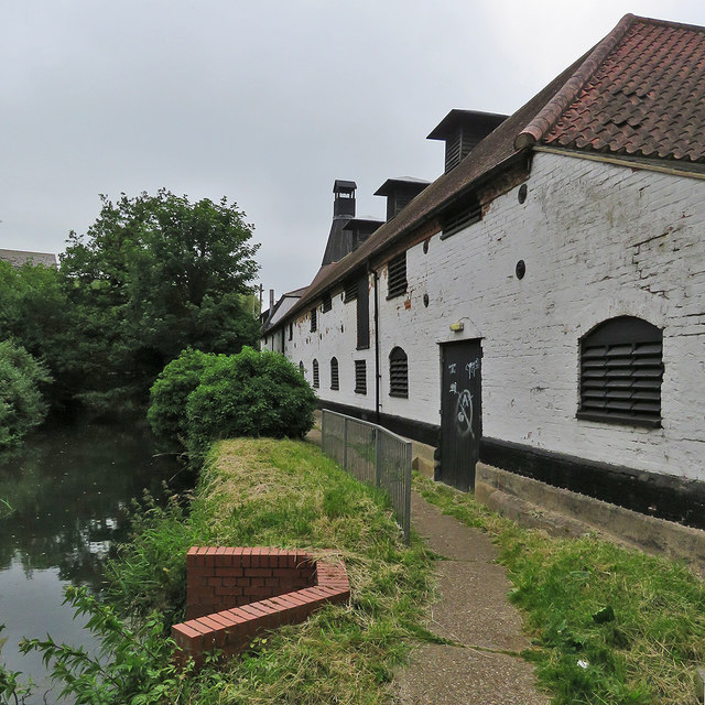 Stowmarket: The Maltings and the River Gipping