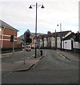 Western end of North View Terrace, Caerphilly