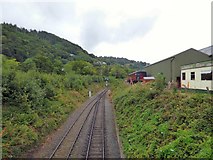 SJ2142 : Rails out of Llangollen by Gerald England