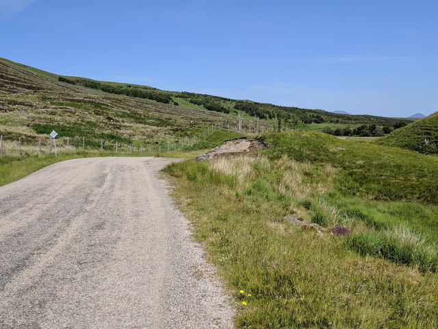 The A836, heading north