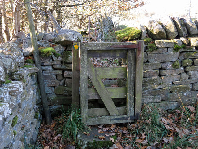 Gated stile on the footpath west of Frog Hall