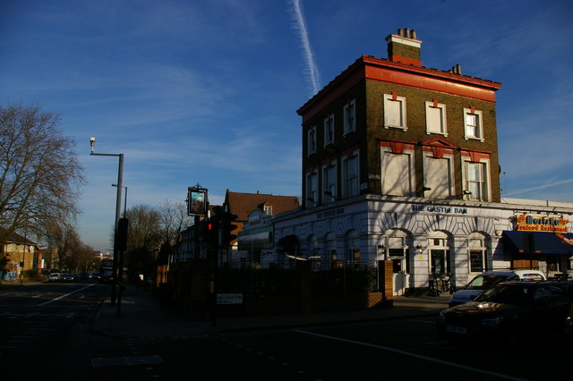 The Castle Bar, on the corner of Hillmarton Road