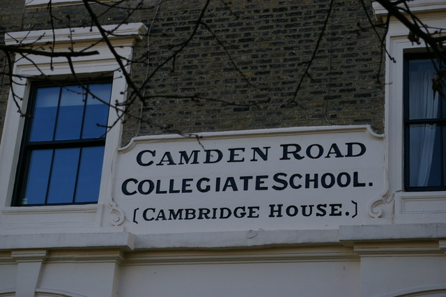 Inscription on former Camden Road Collegiate School