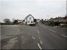 SJ0852 : House on a junction at Clawddnewydd by Eirian Evans