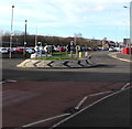 Raised roundabout in Aberdare