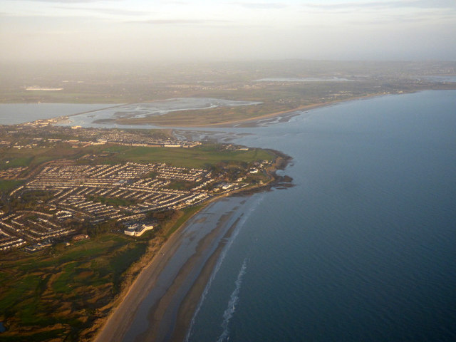 Portmarnock and the coast from the air