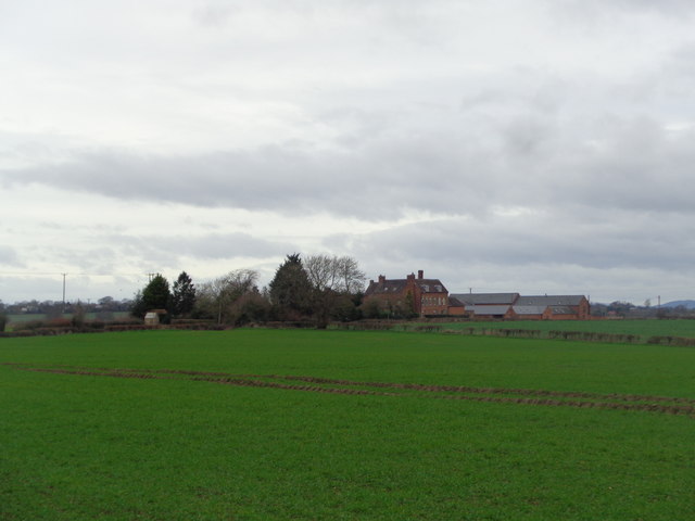 Wadborough Hall Farm across the fields
