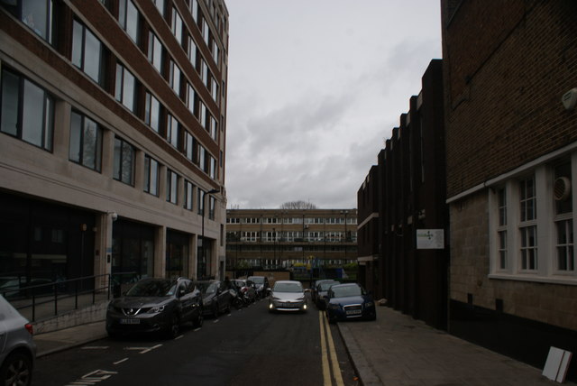 View up Lancing Street from Eversholt Street