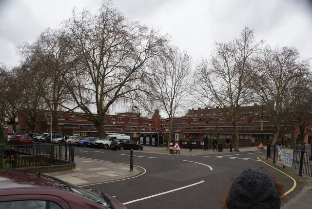 View of blocks of flats on Werrington Street and Phoenix Road