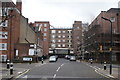 View of blocks of flats on Polygon Road