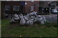 View of a rock sculpture in Goldrington Crescent Gardens #3