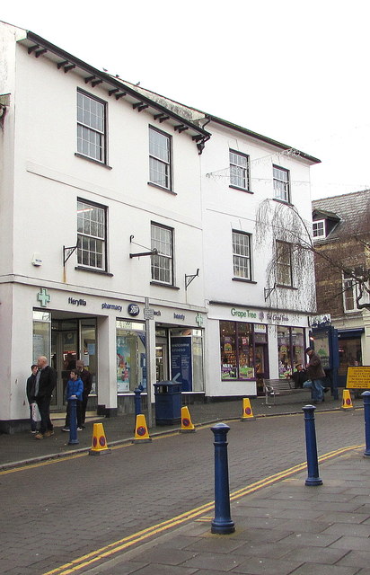 Boots pharmacy and Grape Tree in Abergavenny
