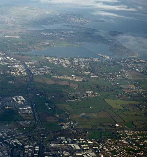 The Malahide Estuary and Rogerstown Estuary from the air