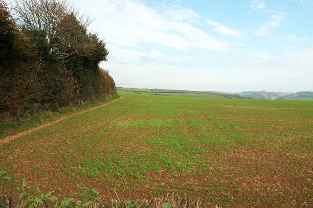 Arable field by the A3122