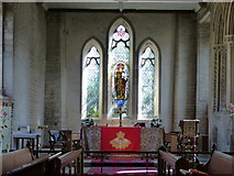 TF1509 : East window and Sanctuary, Deeping St James Priory church by Ruth Sharville