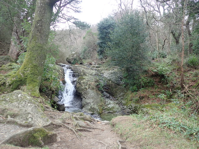 Side view of the Donard Falls on the Glen River