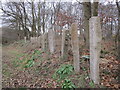 Fence of old railway sleepers