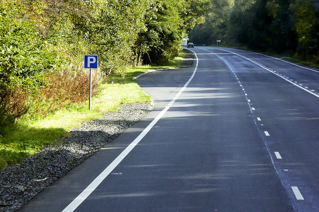 Layby on the A75 at Cally Park