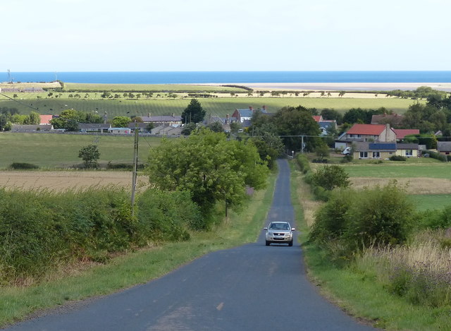 Lane descending towards Fenwick