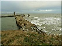 NZ9011 : Whitby East Pier from Haggerlythe by Stephen Craven