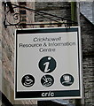 Crickhowell Resource & Information Centre name sign