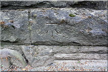 SE0623 : Benchmark on stone wall on south side of Holmes Road by Roger Templeman