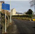 Faded road sign, Church Street, Bedwas