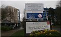 Why the quotation marks? Entrance to Heath Hospital, Cardiff