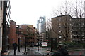 View of the block of flats on Long Lane from the King