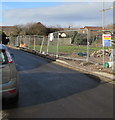 Fenced-off area in Bedwas