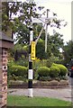 SJ5366 : Old Direction Sign - Signpost, Willington Lane, Willington Corner by Milestone Society