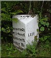 SJ9855 : Old Milepost by the A520, Cheddleton Road, Leek by Mike Faherty