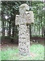 NO5137 : Old Wayside Cross - moved, Camustane Wood, east of Craigton by Milestone Society