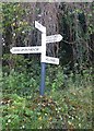 Old Direction Sign - Signpost north of Leigh upon Mendip