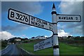 Old Direction Sign - Signpost by the B3276, Mawgan Porth