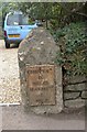 Old Milestone by the A429, south of Burton Hill