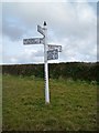 SW7524 : Old Direction Sign - Signpost in Manaccan Parish west of Tregonwell by Milestone Society
