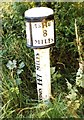 Old Milepost by the A523, west of Waterhouses