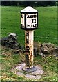 Old Milepost by the A523, Morridge Side, Bradnop Parish