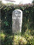 SN7634 : Old Milestone by the A4069, Lower Broad Street, Llandovery by Milestone Society