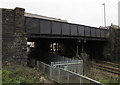 ST1586 : West side of Cardiff Road railway bridge, Caerphilly by Jaggery